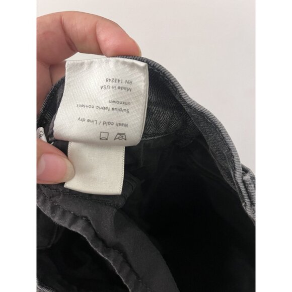 Womens Reformation Charcoal Gray Straight Leg Raw Hem Jeans size 28 - Picture 8 of 8